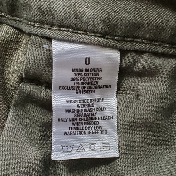 Aeropostale Midi Shorts Army Green Size 0 - Picture 4 of 8